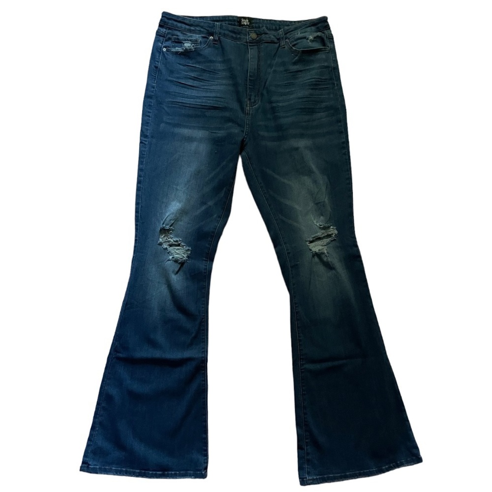 Simple Society Ripped Flare Jeans